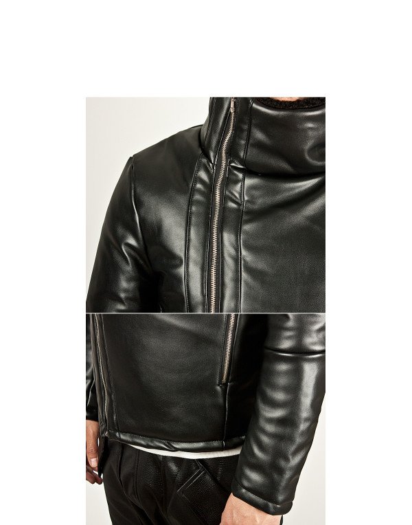 HugMe.fashion New Genuine Leather Jacket DIAGONAL ZIPPER JK169